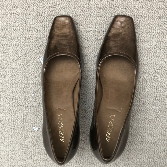 7.5 M AEROSOLES BROWN PUMPS SHOES Heels - Picture 1 of 4